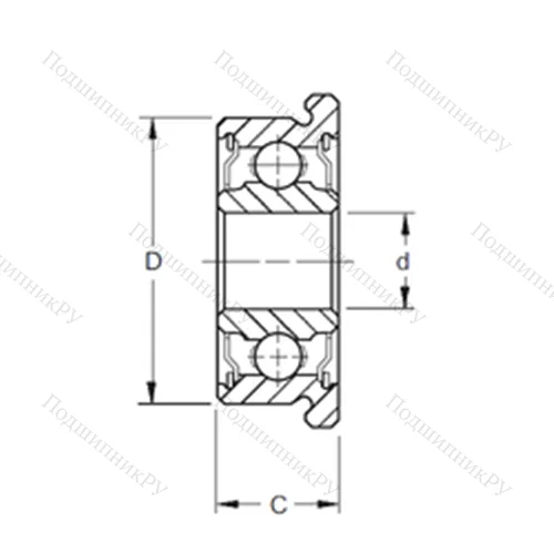 Подшипник шариковый радиальный F 61801-2RS