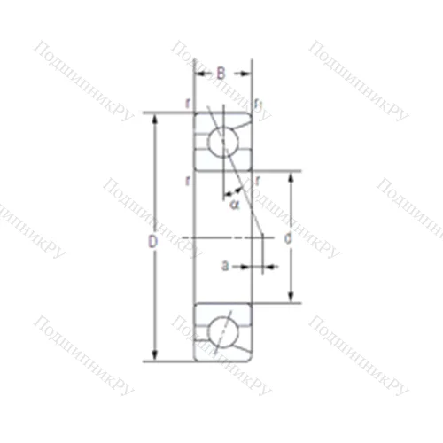 Подшипник шариковый радиально-упорный 7901C