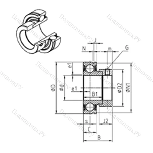 Подшипник шариковый радиальный CES 209-27