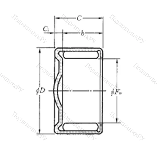 Подшипник игольчатый радиальный HCK 1824