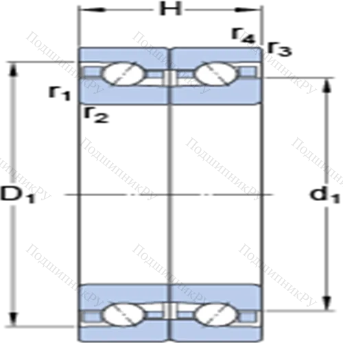 Прецизионные двойные упорно-радиальные шарикоподшипники BTM 180 AM/P 4CDB