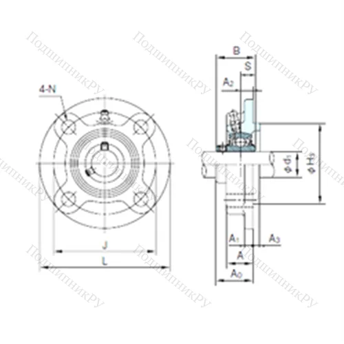 Подшипниковый узел шариковый радиальный UCFCX 16