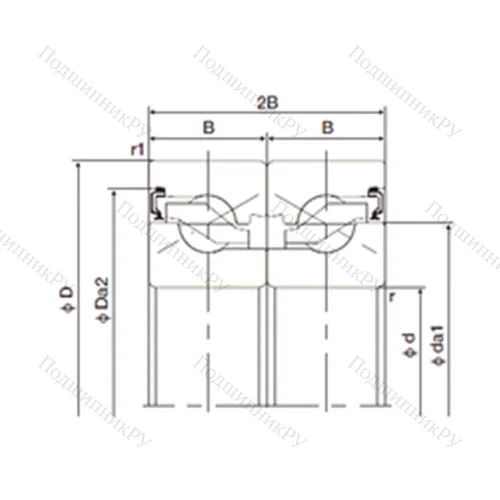 Подшипник шариковый упорно-радиальный спаренный
