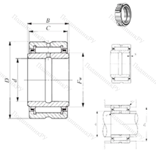 Подшипник игольчатый радиальный BRI 365624