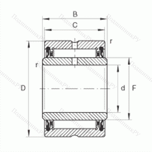 Подшипник роликовый игольчатый NA 4906-2RSR