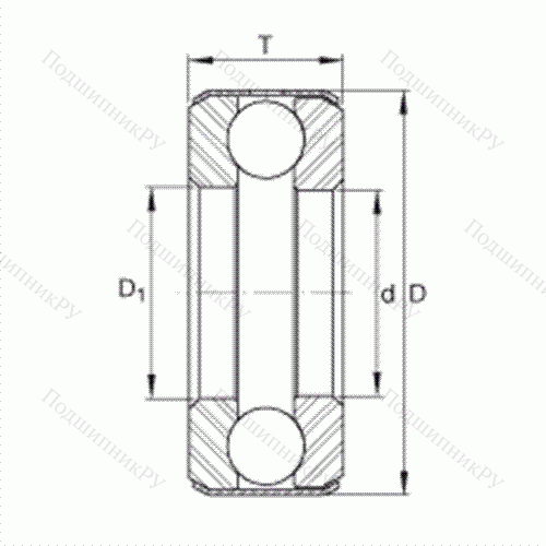 Подшипник шариковый упорный D 17-A 1