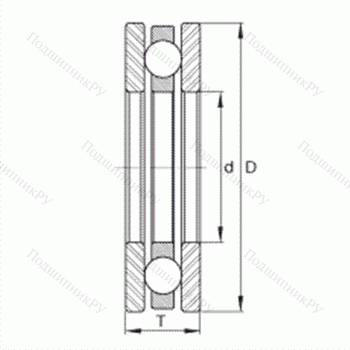 Подшипник шариковый упорный 2003