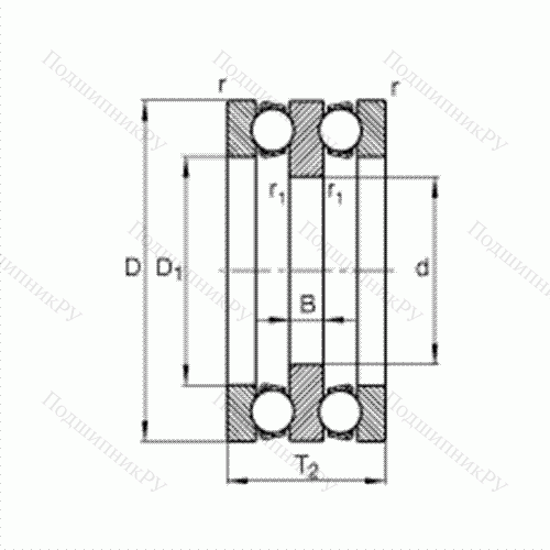 Подшипник шариковый упорный 52330-MP