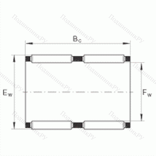 Подшипник роликовый игольчатый без колец K 68X 74X 35-ZW