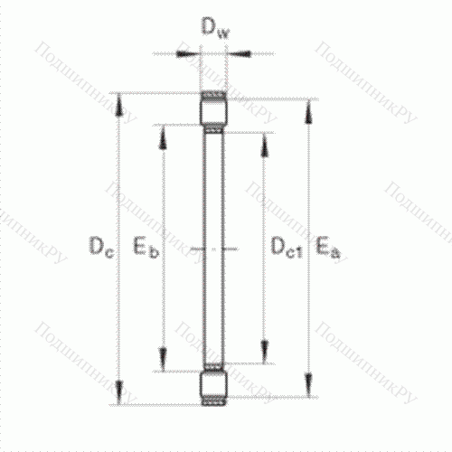 Подшипник роликовый упорный K 81209-TV