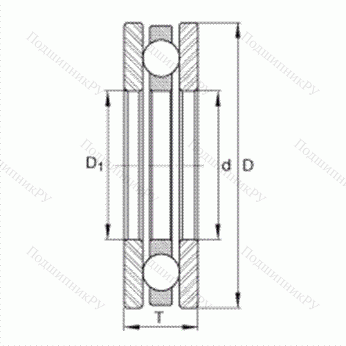 Подшипник шариковый упорный 4441