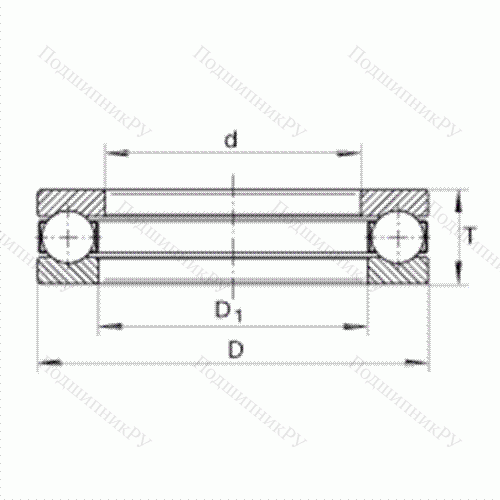 Подшипник шариковый упорный 1007
