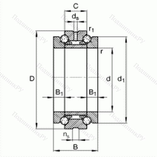 Подшипник шариковый упорно-радиальный 234708-M-SP