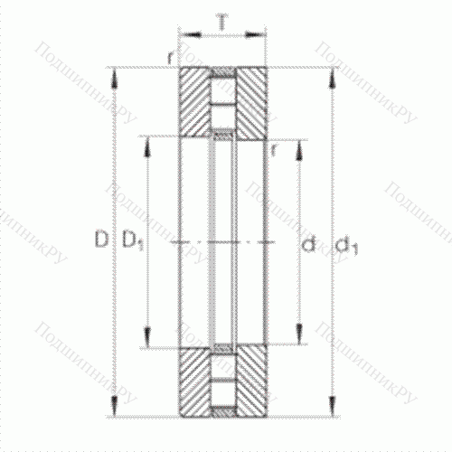 Подшипник роликовый упорный 89309-TV