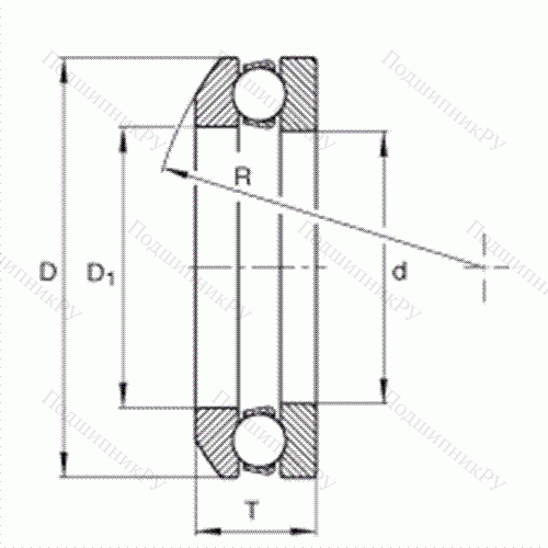 Подшипник шариковый упорный 508