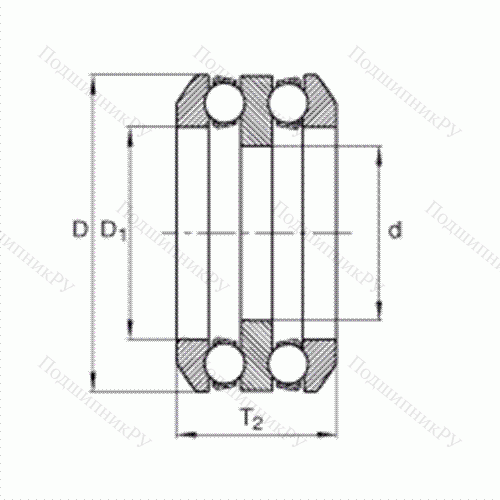 Подшипник шариковый упорный 808