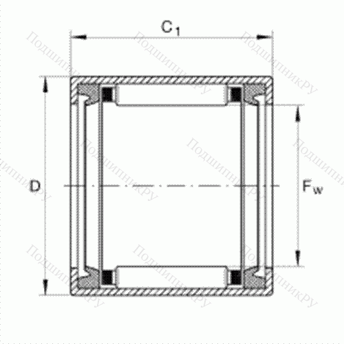 Подшипник роликовый игольчатый с одним наружным штампованным кольцом SCE 1616-PP